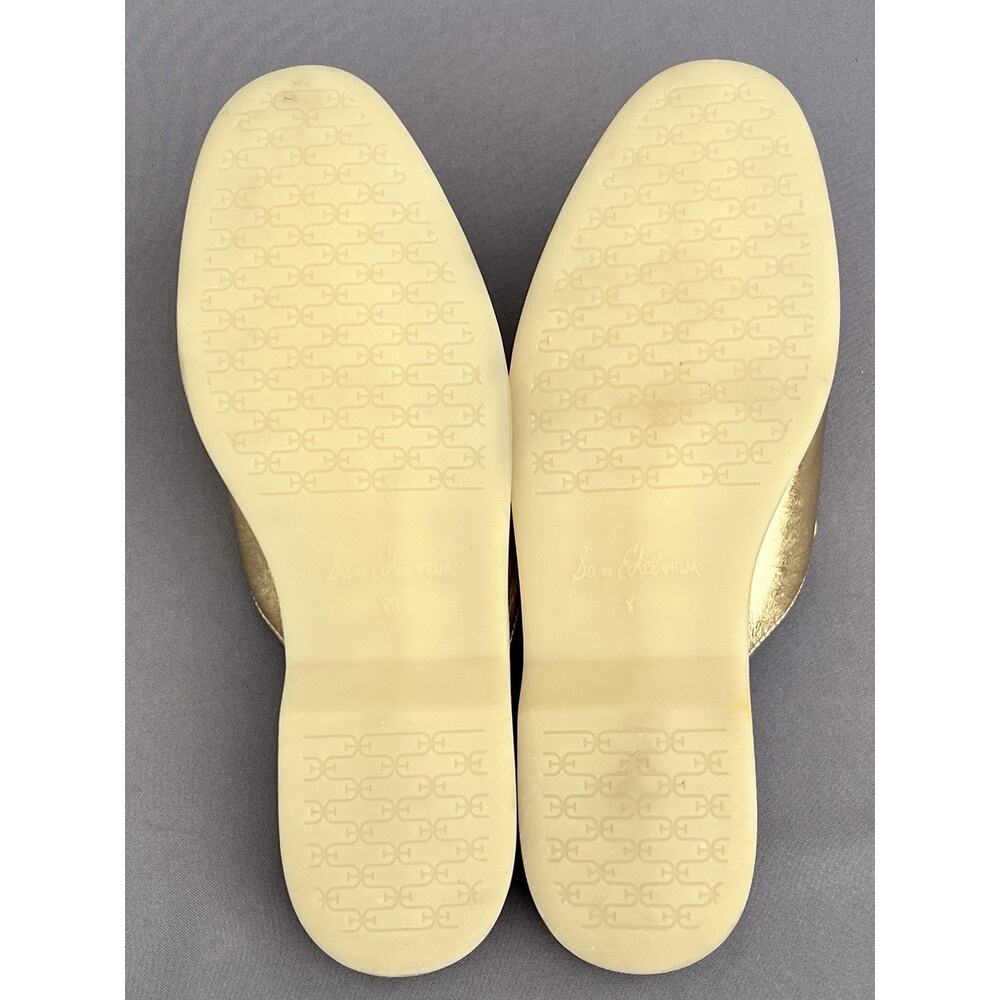 SAM EDELMAN Kira Mule Leather upper Women’s Shoes Amber Gold 8.5 US Size - Picture 10 of 13